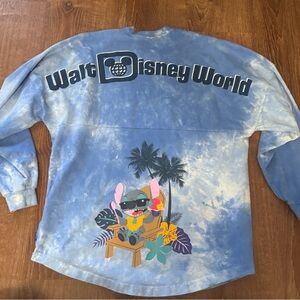 Walt Disney World Spirit Jersey Adult Medium Blue Stitch Tie-Dye